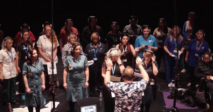 NHS Voices of Care Choir recording session